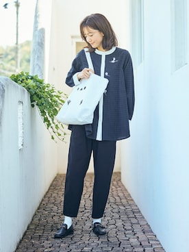 「pattok」｜「アイテム（チュニック）」を使った、nissen Ladies Modelsさん（レディース・169cm）の冬コーディネート