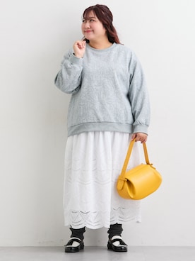 「nissen（ニッセン）のアイテム（Tシャツ/カットソー）」を使った、nissen Ladies Modelsさん（レディース・158cm）の秋コーディネート