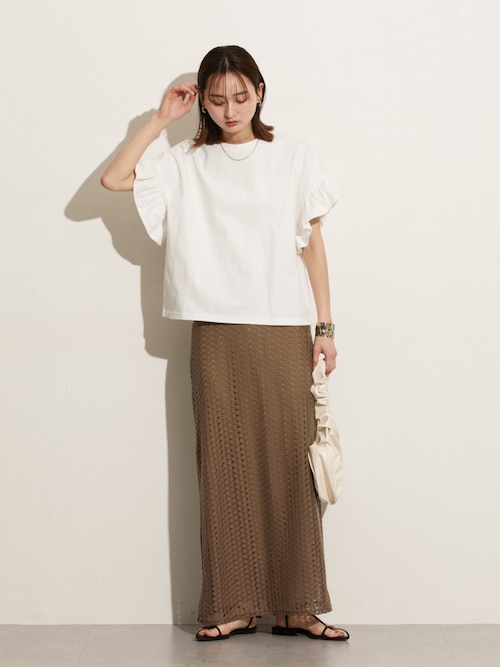 tシャツ ショルダーフリルカットソー レディース dazzlin tシャツ ショルダーフリルカットトップス レディース