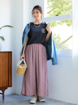 「レギュラー」｜「アイテム（ジャケット/アウター）」を使った、nissen Ladies Modelsさん（レディース・160cm）の夏コーディネート