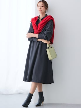 「首元ヌケ感」｜nissen Ladies Modelsさん（レディース・167cm）の秋コーディネート