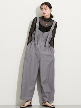 「nissen（ニッセン）のアイテム（オールインワン・サロペット）」を使った、nissen Ladies Modelsさん（レディース・169cm）の春コーディネート