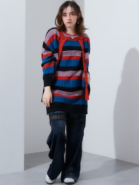 「TTOL（トール）のアイテム（パンツ）」を使った、nissen Ladies Modelsさん（レディース・165cm）の冬コーディネート