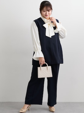 「アイテム（フォーマルスーツ/小物）」を使った、nissen Ladies Modelsさん（レディース・160cm）の冬コーディネート