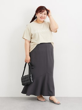 「大きいサイズレディースファッション」｜nissen Ladies Modelsさん（レディース・155cm）の夏コーディネート