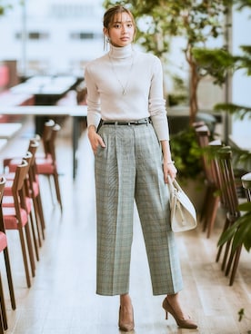 「レディースファッション」｜「アイテム（スラックス）」を使った、nissen Ladies Modelsさん（レディース・169cm）の夏コーディネート