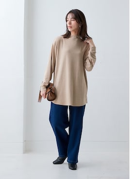 「アイテム（チュニック）」を使った、nissen Ladies Modelsさん（レディース・160cm）の秋コーディネート