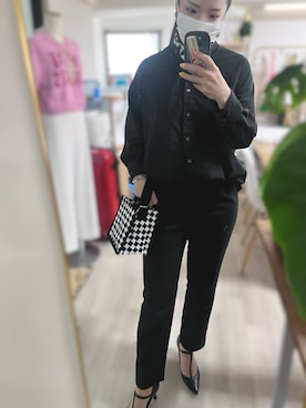 「BEAMS（ビームス）のアイテム（シャツ/ブラウス）」を使った、MIYUUさん（レディース・158cm）の春コーディネート