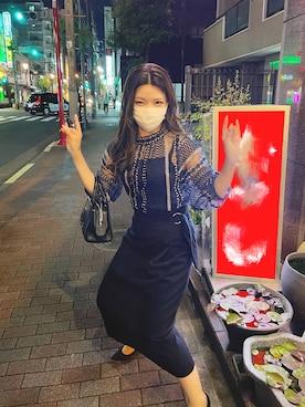 「シースルー」｜「アイテム（パンプス）」を使った、MIYUUさん（レディース・158cm）の秋コーディネート