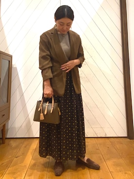 農山　紗耶加さん（レディース・155cm）の秋コーディネート