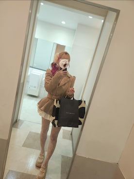 「Darich（ダーリッチ）のアイテム」を使った、なかむらさん（レディース・155cm）の冬コーディネート
