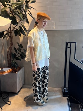 「KANGOL」｜ミカさん（レディース・155cm）の夏コーディネート