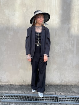 「Chapeau d' O（シャポードオー）のアイテム」を使った、ミカさん（レディース・155cm）の夏コーディネート