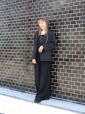 「アイテム（ハット）」を使った、ミカさん（レディース・155cm）の夏コーディネート