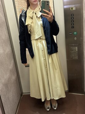 「ＭＡＭＥＷのアイテム（ワンピース、イエロー系）」を使った、yura196さん（レディース・164cm）の春コーディネート