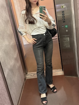 「AZUL（アズール）のアイテム」を使った、yura196さん（レディース・164cm）の春コーディネート