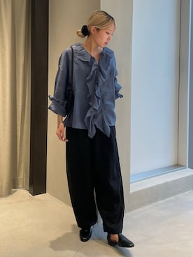「リネン」｜とみさん（レディース・157cm）の春コーディネート