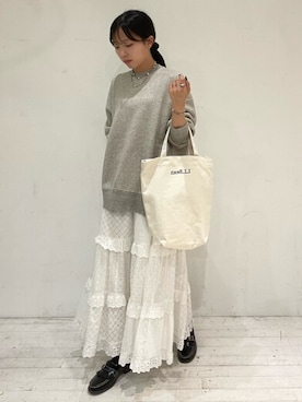 「HARUTA（ハルタ）の『別注』HARUTA×DOORS　キルトローファー（ローファー）」を使った、wtomyさん（レディース・157cm）の秋コーディネート