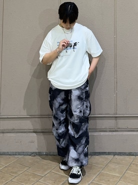 「アイテム（カーゴパンツ）」を使った、美妃さん（レディース・158cm・10代）の夏コーディネート