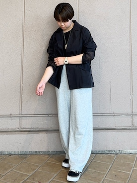 「アイテム（スウェットパンツ）」を使った、美妃さん（レディース・158cm・20代）の夏コーディネート