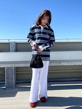 「LACOSTE（ラコステ）のアイテム」を使った、moeさん（レディース・164cm）の春コーディネート