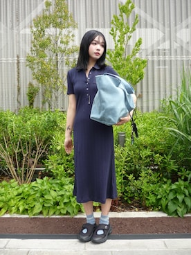 「LACOSTE（ラコステ）のアイテム（バッグ）」を使った、moeさん（レディース・164cm）の春コーディネート