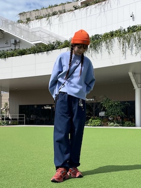 「LACOSTE（ラコステ）のアイテム」を使った、moeさん（レディース・164cm）の秋コーディネート