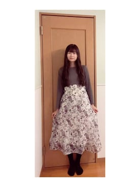 「しまむら（シマムラ）のアイテム（ワンピース/ドレス）」を使った、yu6122さん（レディース・162cm）の秋コーディネート