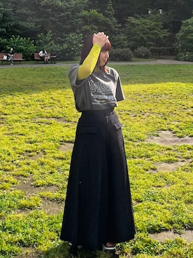 「＆RSON（アンダーソン）のアイテム」を使った、杏さん（レディース・155cm）の夏コーディネート