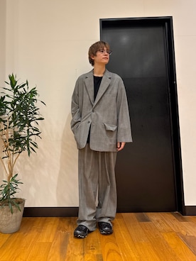 「URBAN RESEARCH（アーバンリサーチ）のnew basic　HIGH TWIST WOOL SINGLE JACKET（テーラードジャケット、その他）」を使った、鎌田　真平さん（メンズ・172cm）の春コーディネート