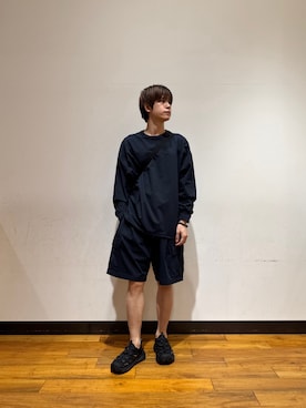 「URBAN RESEARCH（アーバンリサーチ）のHOKA ONEONE　HOPARA（サンダル、ブラック系）」を使った、鎌田　真平さん（メンズ・172cm）の春コーディネート
