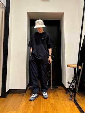 「初夏のお出掛けコーデ」｜「アイテム（帽子）」を使った、鎌田　真平さん（メンズ・172cm）の春コーディネート