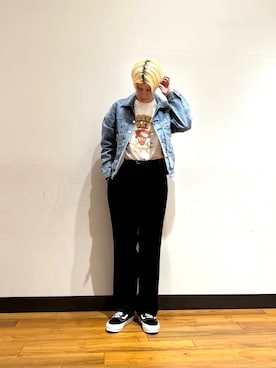 「Levi's（リーバイス）のアイテム（ジャケット/アウター）」を使った、鎌田　真平さん（メンズ・172cm）の春コーディネート