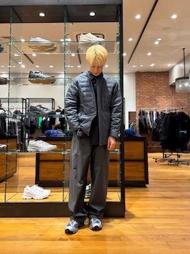 「アイテム（ダウンジャケット/コート）」を使った、鎌田　真平さん（メンズ・172cm）の秋コーディネート