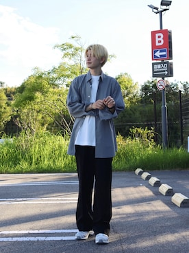 「アイテム（ブレスレット）」を使った、鎌田　真平さん（メンズ・172cm）の秋コーディネート