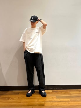 「アーバンリサーチ」｜「アイテム（キャップ）」を使った、鎌田　真平さん（メンズ・172cm）の夏コーディネート