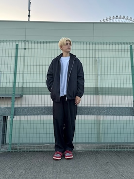 「アイテム（ブルゾン）」を使った、鎌田　真平さん（メンズ・172cm）の秋コーディネート