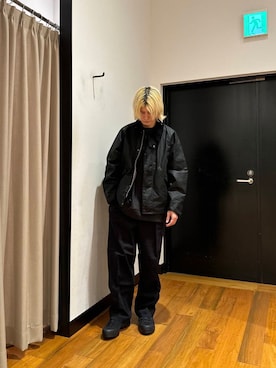 「秋服」｜「アイテム（その他アウター）」を使った、鎌田　真平さん（メンズ・172cm）の秋コーディネート