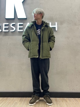 「URBAN RESEARCH（アーバンリサーチ）のアイテム（ダウンジャケット/コート）」を使った、鎌田　真平さん（メンズ・172cm）の冬コーディネート