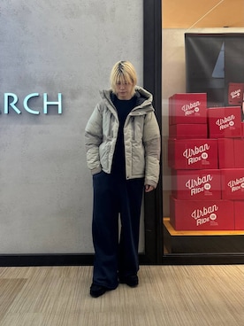 「ノースフェイス」｜「アイテム（スウェットパンツ）」を使った、鎌田　真平さん（メンズ・172cm）の秋コーディネート