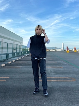 「アイテム（ベスト）」を使った、鎌田　真平さん（メンズ・172cm）の夏コーディネート