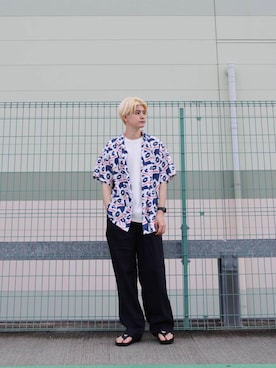 「lotto」｜鎌田　真平さん（メンズ・172cm）の夏コーディネート