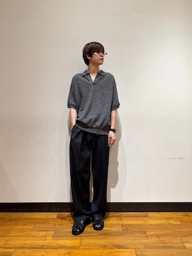 「アイテム（シューズ）」を使った、鎌田　真平さん（メンズ・172cm）の春コーディネート