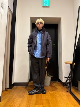 「アーバンリサーチ」｜「アイテム（その他アウター）」を使った、鎌田　真平さん（メンズ・172cm）の冬コーディネート