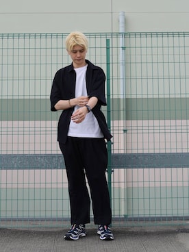 「ur」｜「アイテム（スニーカー）」を使った、鎌田　真平さん（メンズ・172cm）の春コーディネート