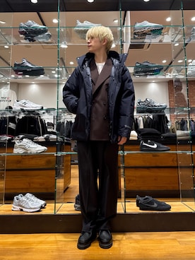 「+phenix（プラスフェニックス）のアイテム」を使った、鎌田　真平さん（メンズ・172cm）の冬コーディネート