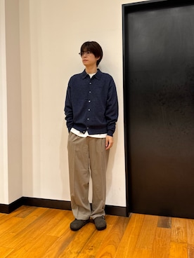 「URBAN RESEARCH（アーバンリサーチ）のBIRKENSTOCK　EXCLUSIVE BOSTON(NAR)（サンダル、ブラウン系）」を使った、鎌田　真平さん（メンズ・172cm）の秋コーディネート