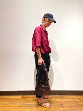 「URBAN RESEARCH（アーバンリサーチ）のアイテム（キャップ）」を使った、鎌田　真平さん（メンズ・172cm）の夏コーディネート