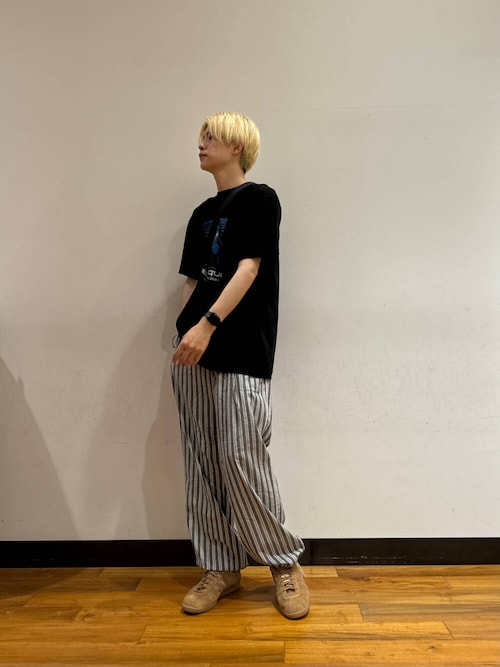 ストライプイージーパンツ