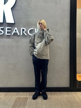「アイテム（マウンテンパーカー）」を使った、鎌田　真平さん（メンズ・172cm）の秋コーディネート